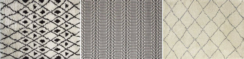 black and white rugs